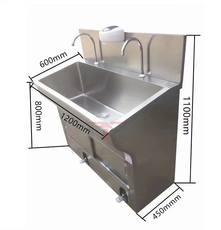 MT MEDICAL Tragbares chirurgisches Waschbecken aus Edelstahl für Kranken häuser