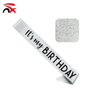 Cinturón de Lentejuelas Brillantes para Celebrar <span class=keywords><strong>Cumpleaños</strong></span>, Cinturón con la Frase 'Es <span class=keywords><strong>mi</strong></span> <span class=keywords><strong>Cumpleaños</strong></span>', Decoración para Fiestas de <span class=keywords><strong>Cumpleaños</strong></span> - Product Image 6