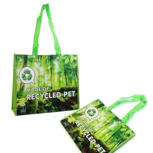 Non Woven Polypropylene Laminated Shopping Tote Bag Rpet Pp OEM CMYK Non-woven Bag Suppliers in Usa Custom Printed Waterproof