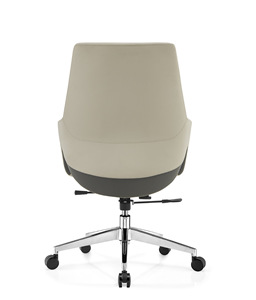 Silla de Oficina Ejecutiva Contemporánea de Alta Calidad, Respaldo Alto, Cuero PU Ergonómico, Giratoria, Altura Ajustable, Patas de Aluminio - Product Image 5