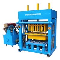 Machine manuelle hydraulique à diesel pour la fabrication de blocs, idéale pour les pays souffrant de pénuries de courant, machine à briques sans électricité