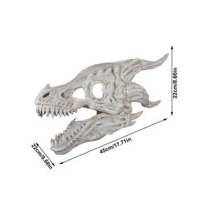 Nicro originale fabbrica <span class=keywords><strong>Horror</strong></span> testa di dinosauro bianco forma di scheletro di alta qualità realistico Halloween copricapo in lattice <span class=keywords><strong>maschera</strong></span> - Product Image 2
