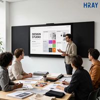Tableau interactif intelligent HRAY 86 pouces, 4 Go de RAM, 32 Go de stockage, avec ressources de formation riches intégrées pour la formation aux compétences professionnelles, OEM ODM