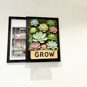 Quadro Decorativo Moderno Nordico Astratto in PVC con Incisione <span class=keywords><strong>Laser</strong></span> per Contatore Elettrico, Arte Decorativa da Parete per la Casa - Product Image 3