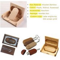 Clé USB en Bois en Vrac, Boîte de Clé Mémoire USB en Bois, Clé USB Promotionnelle 8Go 16Go 32Go 64Go 128Go