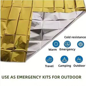 Couverture de survie d'extérieur de différentes tailles, couverture d'urgence portable et chaude, logo personnalisé - Product Image 4