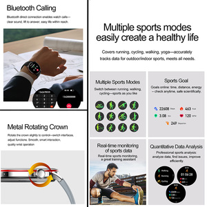 Montre connectée HK36, écran tactile AMOLED 1,32 pouces, appels Bluetooth, NFC, moniteur de fréquence cardiaque, étanche IP67, montre multisports - Product Image 6