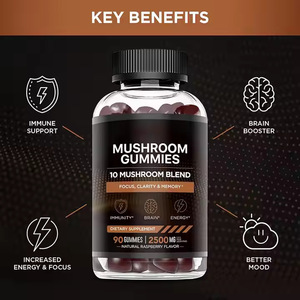 Venta caliente Mushroom Gummies 2500mg 10 Blend W/Lions Mane Reishi Chaga Cordyceps Más Focus <span class=keywords><strong>Memory</strong></span> Immunity Energy Mushroom Gummies - Product Image 3