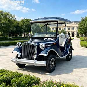 Voiture électrique classique vintage de haute qualité pour le tourisme, véhicule de navette à toit ouvert avec sièges personnalisés pour parcs, plages et stations balnéaires - Product Image 1