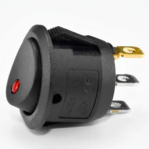 Round Type Switch With Led Mini Rocker Switch 12V Kcd1