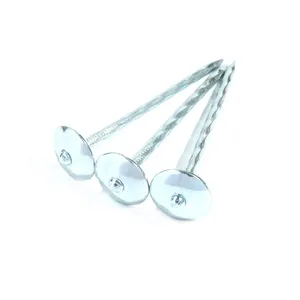 Q195 electroplate umbrella head roofing nails umbrella head smooth shank twisted shank EG umbrella head roofing nails