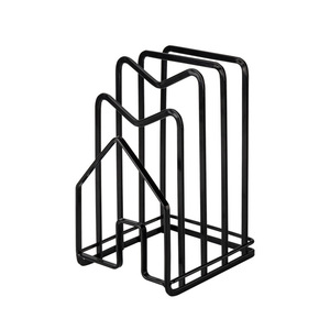 Multi Functional Kitchen <b>Pot</b> <b>Lid</b> Rack 4 Layers Black And White Storage Shelf For Kitchenware Drainer Utensil Holder - Product Image 5