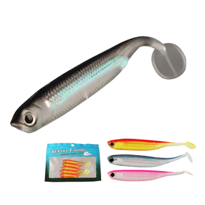 Cebo reflectante de cola de paleta de sábalo suave de silicona 5,4G 9,7G tira óptica integrada ojo 3D para señuelo de pez bajo - Product Image 1