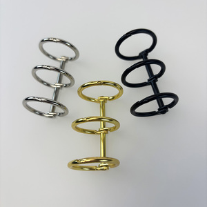 Tantangan hemat sampul <span class=keywords><strong>Notebook</strong></span> Binder akrilik A6, aksesori cincin bulat logam emas, sampul akrilik berkilau, pembagi dasbor - Product Image 6