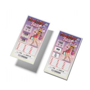 Billets à gratter - Service d'impression de logo personnalisé - Cartes de jeu de bingo et de loterie - Billets à ouvrir - Vente en gros directe usine - Product Image 1