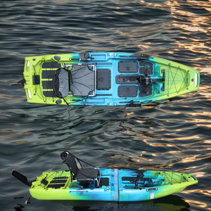 Kayak modulaire à hélice de 9 pieds pour 1 personne, canoë de mer pour la pêche, bateau en plastique HDPE, kajak avec moteur - Product Image 4