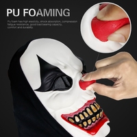 Masque de Clown Diable en Latex Créatif pour Spectacles d'Horreur, Masque Complet pour Halloween et Noël, Accessoires de Déguisement Effrayants et Amusants Bdsm