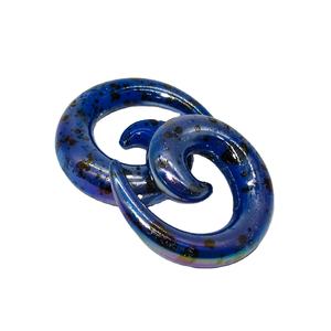 موسع أذن حلزوني من الأكريليك بطباعة رذاذ الطلاء، مجوهرات للجسم، هدية زفاف للجنسين - Product Image 1