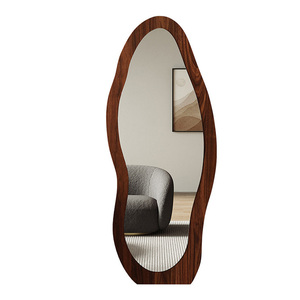 Grand miroir décoratif ondulé en <span class=keywords><strong>verre</strong></span> pleine longueur pour mur, miroir sur pied pour salle de bain, chambre à coucher, décoration intérieure, salon, fête - Product Image 2