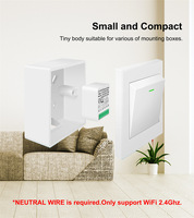 Módulo de interruptor de atenuación WiFi SLS Tuya, relé de 2 vías, sistema de automatización del hogar inteligente Compatible con Alexa Google Assistant 16A Max