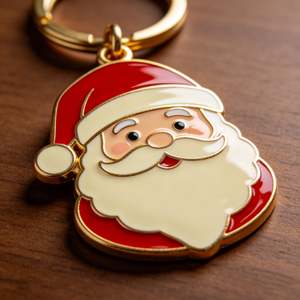 Porte-clés métallique de Noël le plus vendu, porte-clés personnalisé pour les ventes de souvenirs saisonniers et le marketing des fêtes - Product Image 3