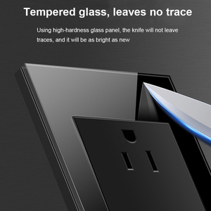 Enchufe de interruptor de llave de piano tipo <span class=keywords><strong>118</strong></span> oculto SUMMAO, enchufe de interruptor de Panel de vidrio templado - Product Image 5