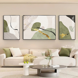 Simplicity Abstract Design Living Room Decoration Triptych <b>Frame</b> <b>Painting</b> Wall Art Crystal Porcelain <b>Painting</b> House Decor Luxury - Product Image 1