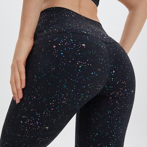 Leggings <span class=keywords><strong>neri</strong></span> <span class=keywords><strong>lucidi</strong></span> a buon mercato Leggings per ragazze all'ingrosso Leggings per Yoga da donna - Product Image 3