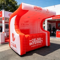 Tente Gonflable Géante Personnalisée avec Logo, Fauteuil Trône Gonflable Portable, Stand Pop-up pour Événements Extérieurs, Salons Professionnels, Promotion en Bord de Route/Expositions