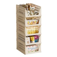 Panier de rangement carré pliable en PP écologique transfrontalier, organisateur de cuisine à plusieurs niveaux, plateau de bureau multifonctionnel pour documents