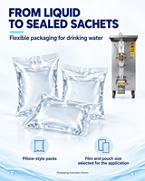 Machine de production d'eau en sachet à prix d'usine avec remplissage, scellage et découpe automatiques pour l'emballage d'eau purifiée