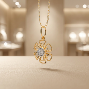 Collier Pendentif Classique Plaqué Or avec Pierre Précieuse, Meilleure Vente, Bijou Personnalisé, Cadeau pour Adolescentes et Amies, Prix Réduit Disponible - Product Image 3