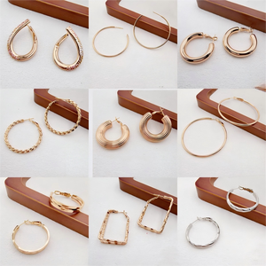 XUPING Large <strong>Small</strong> Irregular Wavy Geometric Hoop <strong>Earrings</strong> <strong>Women</strong> Daily Wear Ornaments Jewelry Wholesale <strong>Earrings</strong> - Product Image 5