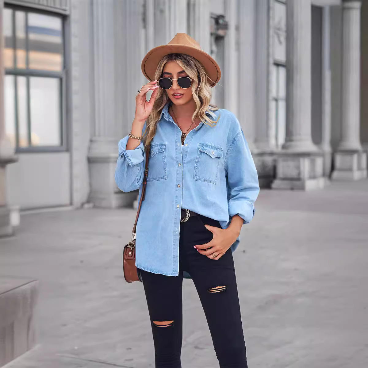 Camisa de Mezclilla Chambray para Mujer Estilos Vintage y Modernos