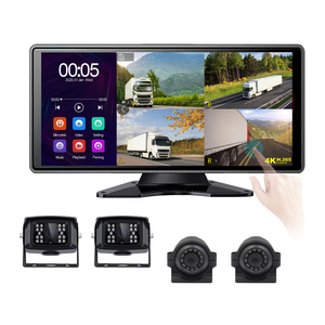 10.36 inch 4 kênh màn hình cảm ứng màn hình chia màn hình xe MP4 DVR Ghi màn hình sao lưu hệ thống <span class=keywords><strong>camera</strong></span> cho xe ngựa Trailer - Product Image 1