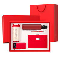 Ensemble cadeau d'entreprise promotionnel Tasse de bureau + Parapluie + Stylo + Agenda + Batterie externe Affaires commerciales Cadeaux de Noël pour hommes Cadeaux magnifiques