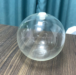 Custom Made Clear Borosilicate Flat Bottom <strong>Glass</strong> Ball <strong>Sphere</strong> in Silicone Plug - Product Image 4