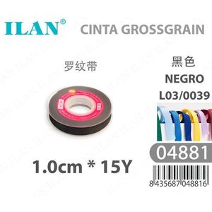 Cinta de Grosgrain Negra de 1.0cm x 15 yardas para Manualidades - Product Image 3