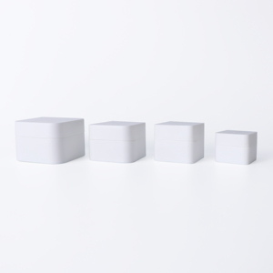 Square Double Layer PP Scrub Cream Jar 5g 10g 20g 30g 50g Plastic Facial Mask Packaging Jar