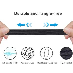 Câble audio vidéo tressé en nylon de 1.5m pour casque <span class=keywords><strong>Bose</strong></span> QC45 <span class=keywords><strong>QC35</strong></span> NC700 Câble équilibré - Product Image 5