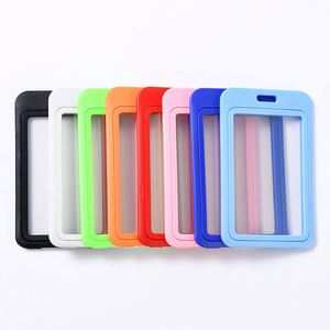 X527 Vente en gros directe Porte-cartes d'identité professionnel en plastique de haute qualité Étui pour badge en PP Double face visible Yili - Product Image 1