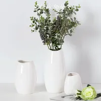 Vaso da fattoria in ceramica Set di 3 vasi decorativi e decorazioni per la casa in vaso bianco