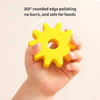 Juguetes de Madera Montessori para Niños Pequeños, Rompecabezas de Apilamiento de Formas, Juego de Engranajes de Combinación, Juguetes Educativos Preescolares, Actividad de Aprendizaje