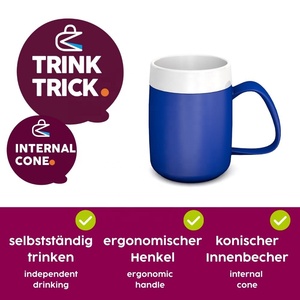 ORNAMIN PP Insulated Mug with Internal Cone-Ergonomic Handle <b>Drinking</b> <b>Cup</b> <b>for</b> <b>Elderly</b> and Disabled Users 160ml - Product Image 5