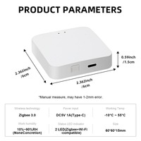 EWeLink Zigbee 3.0 Gateway Inalámbrico, Centro de Control Inteligente para el Hogar, Control por Aplicación, Diseño Plegable, Pantalla IPS, Material de PC, Alimentación USB, para Uso en Hoteles y Hogares