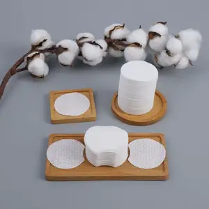 OEM Hypoallergenic Lint-Free 100% Pure Cotton Pads For Face Makeup Remover Pads Cotton Rounds