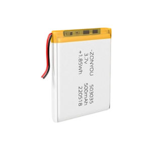 แบตเตอรี่ลิเธียมโพลิเมอร์แบบซอง ZonYou ความหนาแน่นพลังงานสูง 500mAh 3.7V 503035 พร้อมอายุการใช้งาน 500 รอบ สำหรับของเล่นอิเล็กทรอนิกส์ - Product Image 2