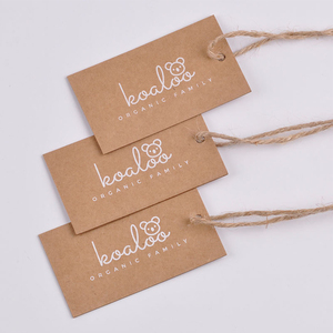 Tái Chế Tùy Chỉnh Cá Nhân Logo Giấy Kraft Treo Thẻ Giá Tag May Mặc Hangtags Cho Quần Áo - Product Image 6