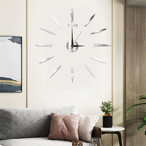 Autocollant mural 3D acrylique miroir horloge, bricolage créatif moderne décoration de la maison <span class=keywords><strong>papier</strong></span> <span class=keywords><strong>peint</strong></span> salon décalcomanies décoratives - Product Image 3