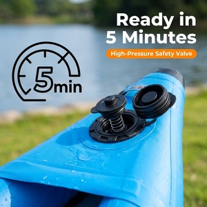 <span class=keywords><strong>Kayak</strong></span> Inflable para 1, 2 o 3 Personas, Tipo Canoa, con Tecnología Drop Stitch, para Pesca en Agua de Mar - Product Image 6